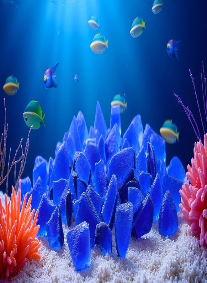 Galapagos (05131 Aquarium Sea Glass, Deep Sea Blue, 4lb Bag - Image 2